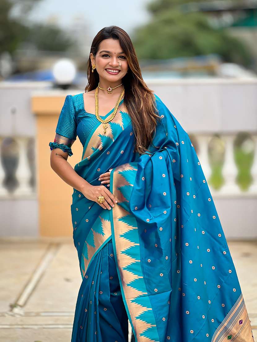 women self design paithani saree with blouse - 22298954 -  Standard Image - 4