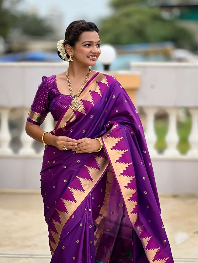 women self design paithani saree with blouse - 22298955 -  Standard Image - 1