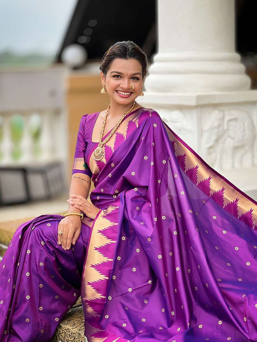 women self design paithani saree with blouse - 22298955 -  Standard Image - 4