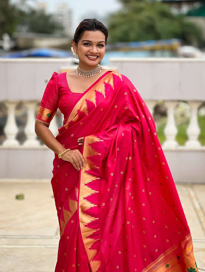 women self design paithani saree with blouse - 22298959 -  Standard Image - 1