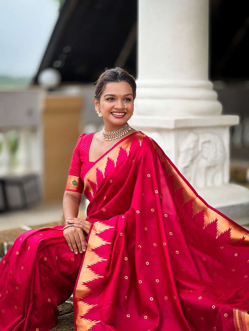 women self design paithani saree with blouse - 22298959 -  Standard Image - 4