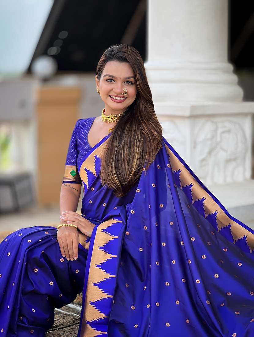 women self design paithani saree with blouse - 22298960 -  Standard Image - 4