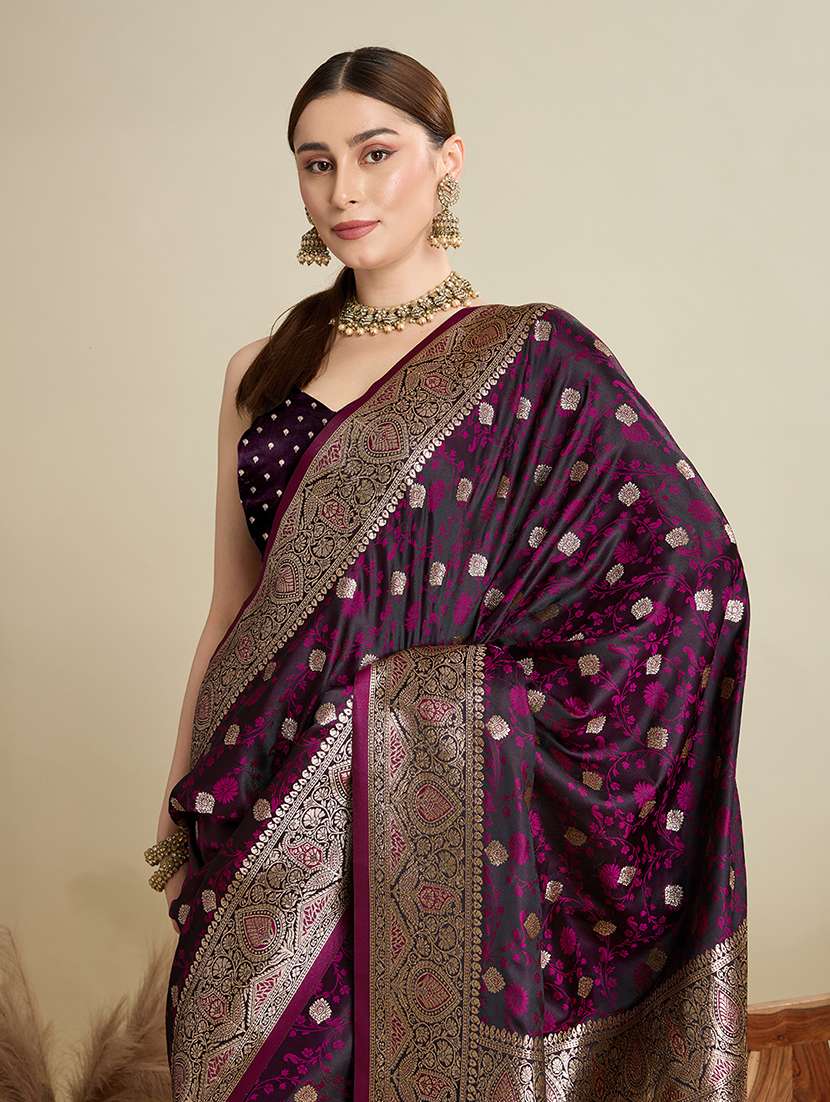 Women Self Design Banarasi Saree With Blouse - 22298987 -  Standard Image - 1