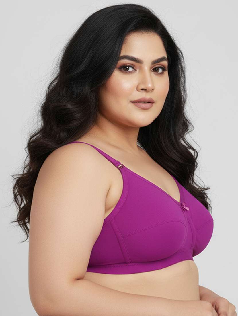 women plus size solid non padded bra - 22299017 -  Standard Image - 1