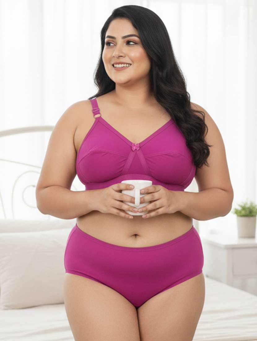 women plus size solid non padded bra - 22299019 -  Standard Image - 4