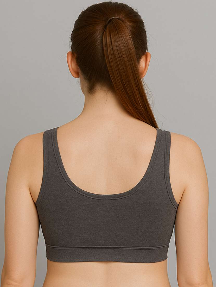 women solid non padded sports bra - 22299026 -  Standard Image - 4