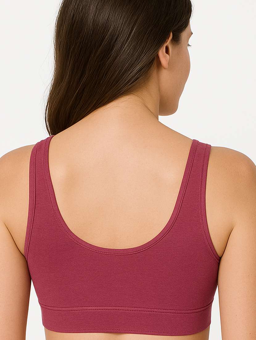 women solid non padded sports bra - 22299027 -  Standard Image - 4