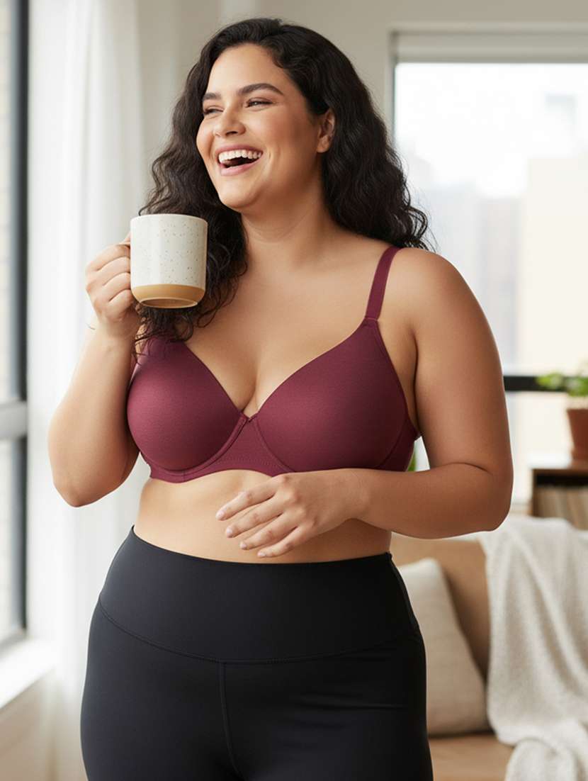 women plus size solid non padded bra - 22299038 -  Standard Image - 1
