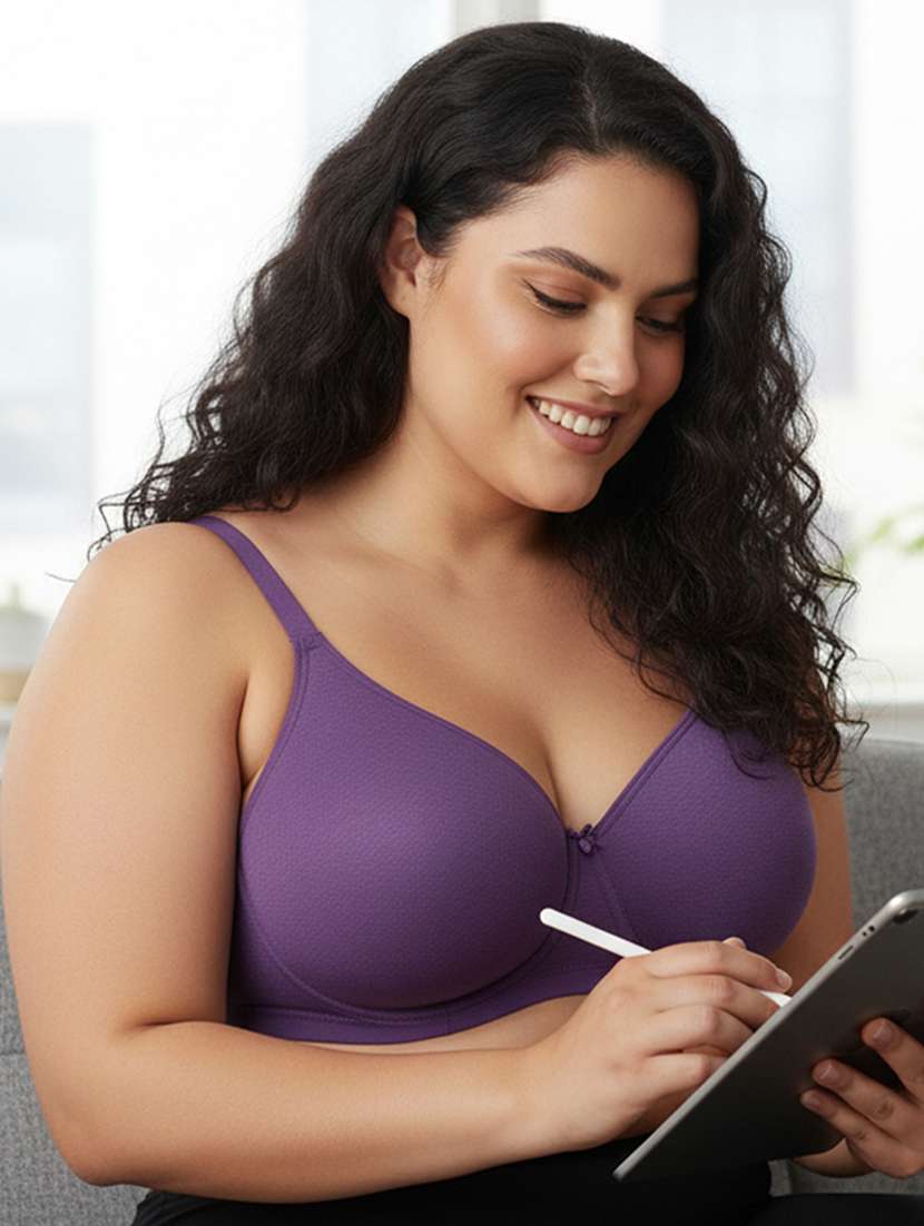 women plus size solid non padded bra - 22299040 -  Standard Image - 1