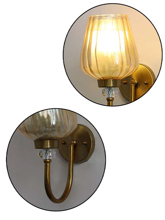 fluted gold tulip glass wall sconce - 22299049 -  Standard Image - 4