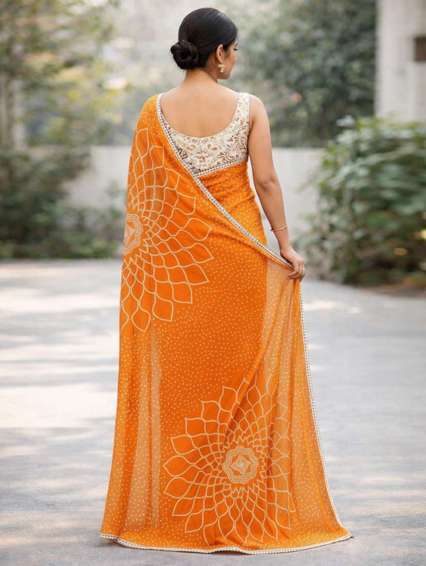 women printed casual wear saree with blouse - 22299112 -  Standard Image - 1