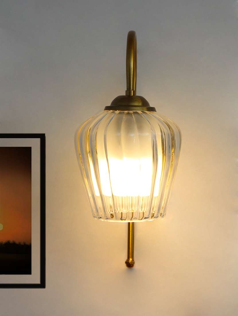 antique bend clear tulip shape wall light - 22299115 -  Standard Image - 1