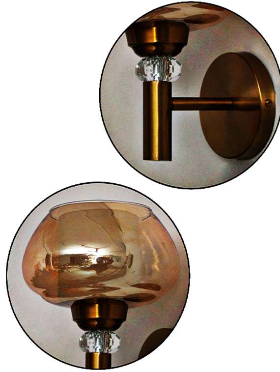 decorative amber bubble glass wall light - 22299122 -  Standard Image - 4