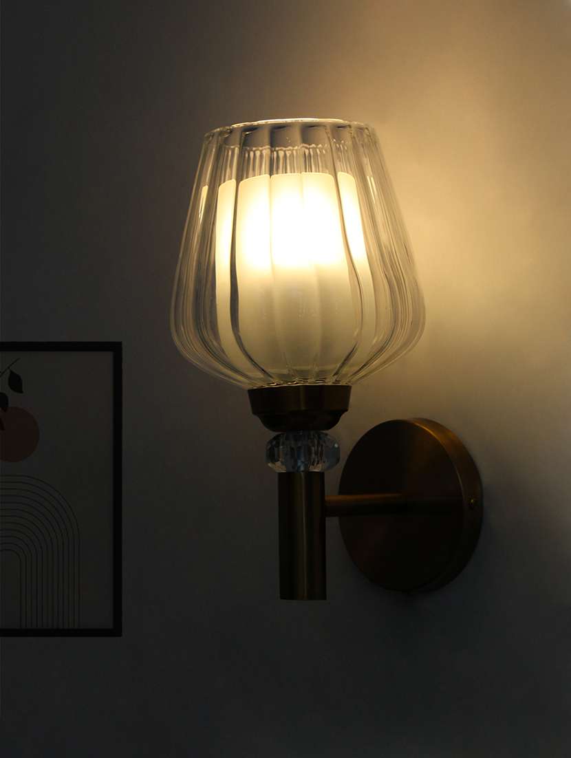 petal-shaped clear modern glass wall light