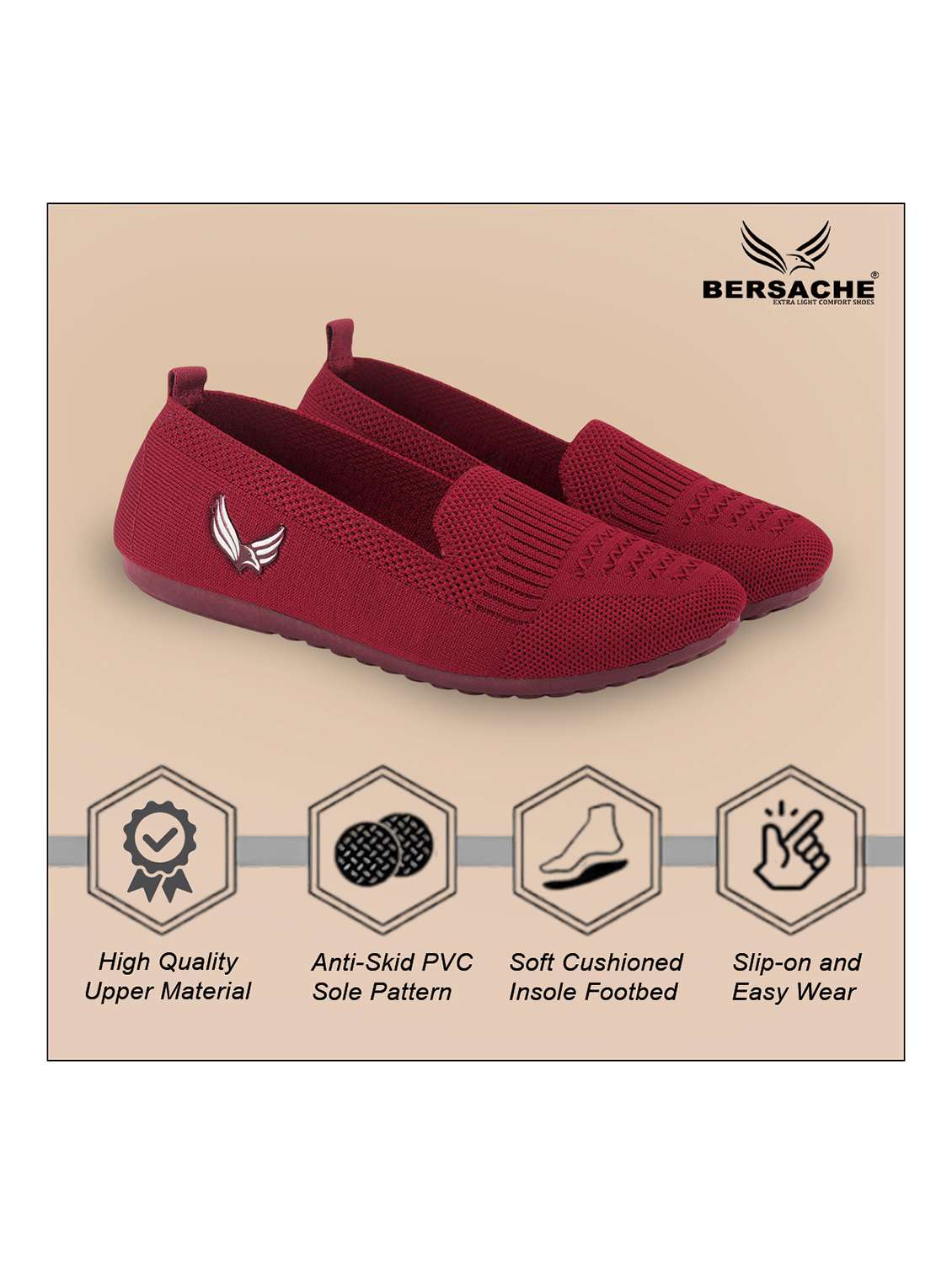 women solid slip on ballerina - 22299187 -  Standard Image - 4