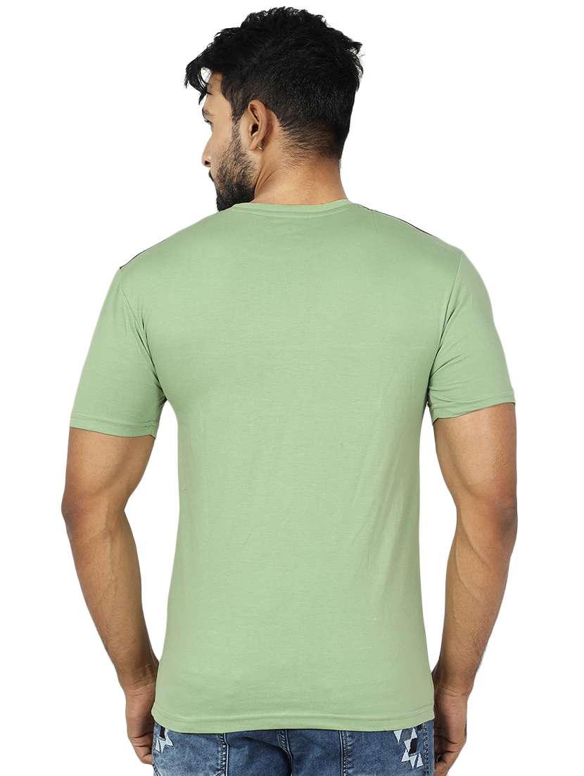 Men Color Block Short Sleeve Slim Fit T-shirt - 22299229 -  Standard Image - 1
