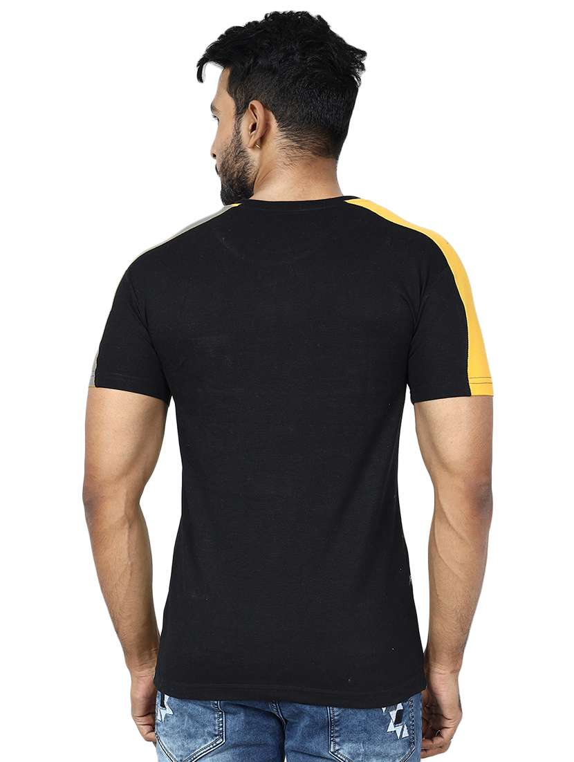 Men Color Block Short Sleeve Slim Fit T-shirt - 22299235 -  Standard Image - 1