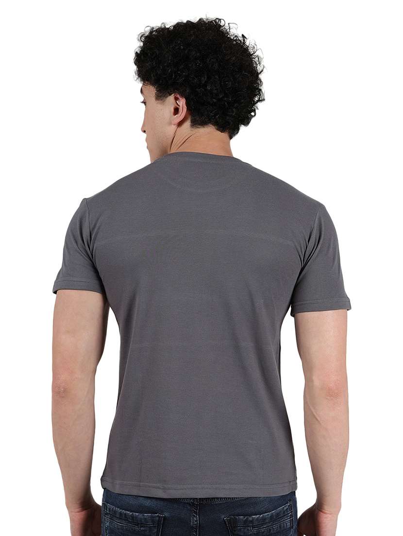 men color block short sleeve slim fit t-shirt - 22299236 -  Standard Image - 1