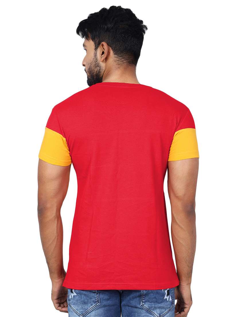 Men Color Block Short Sleeve Slim Fit T-shirt - 22299240 -  Standard Image - 1