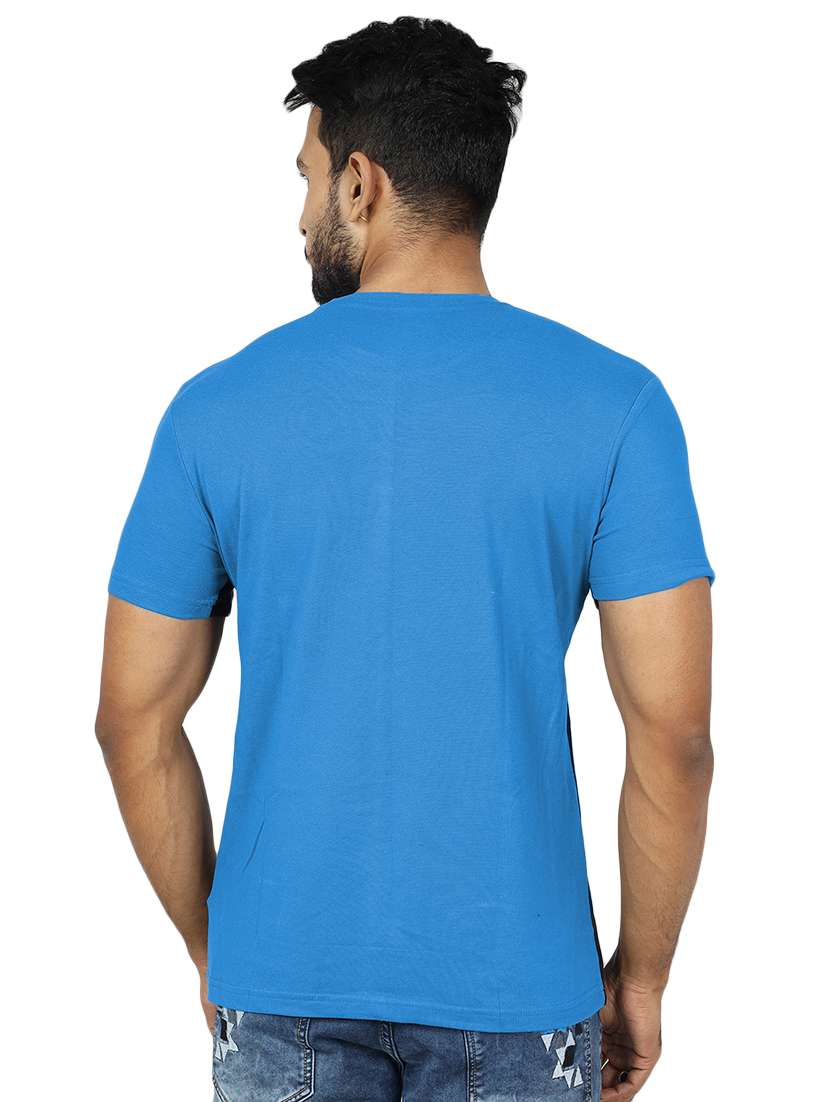 men color block short sleeve slim fit t-shirt - 22299241 -  Standard Image - 1
