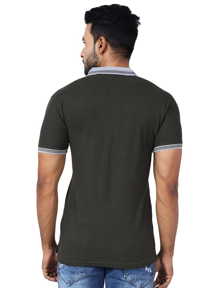 men solid short sleeve slim fit polo t-shirt - 22299250 -  Standard Image - 1
