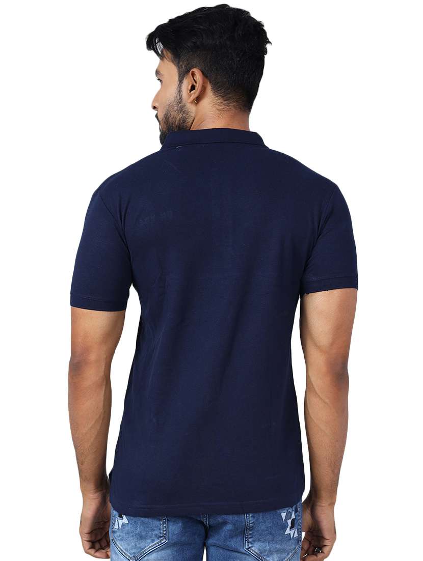 men printed short sleeve slim fit polo t-shirt - 22299255 -  Standard Image - 1