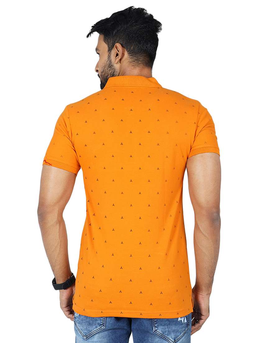 men printed short sleeve slim fit polo t-shirt - 22299268 -  Standard Image - 1