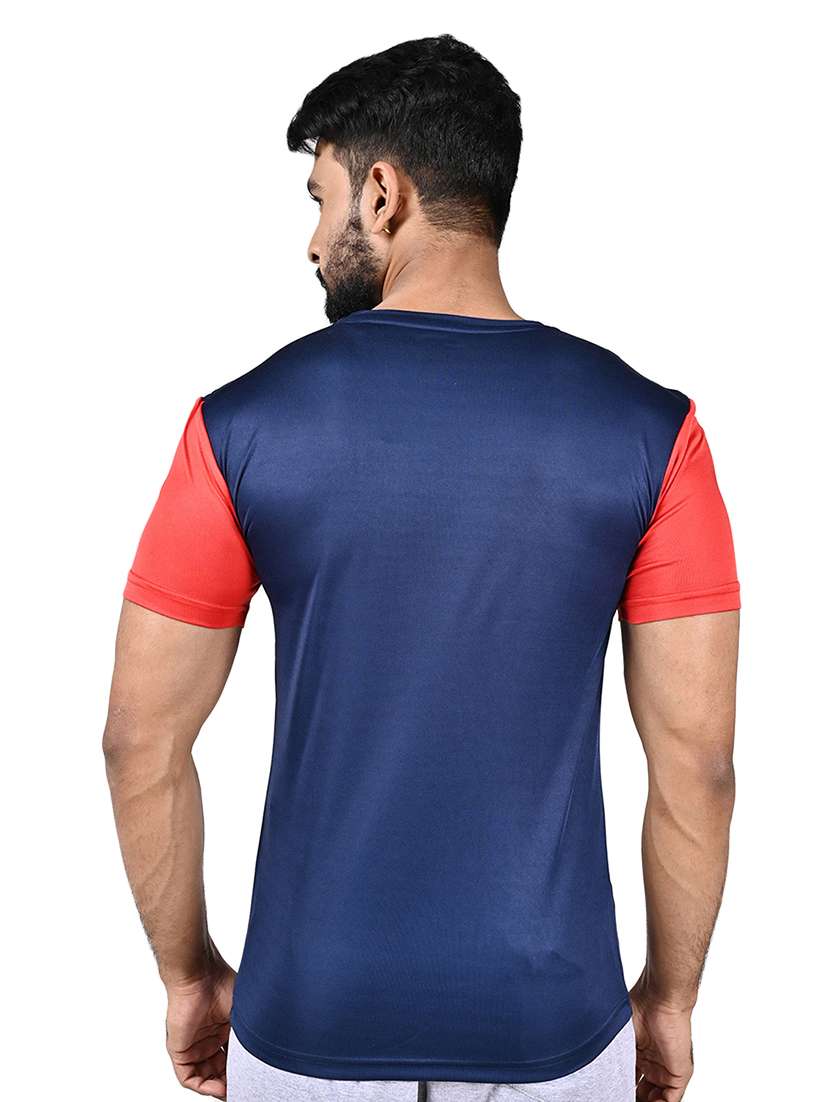 men color block short sleeve slim fit t-shirt - 22299292 -  Standard Image - 1