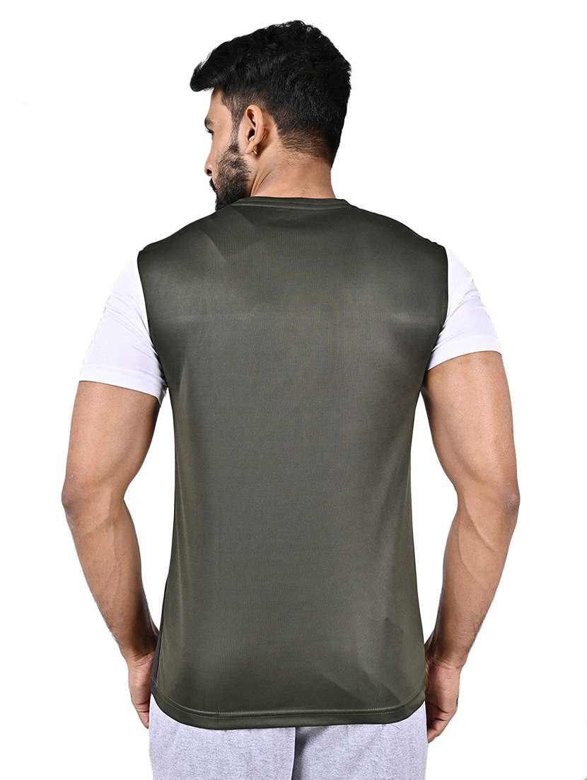 men color block short sleeve slim fit t-shirt - 22299296 -  Standard Image - 1