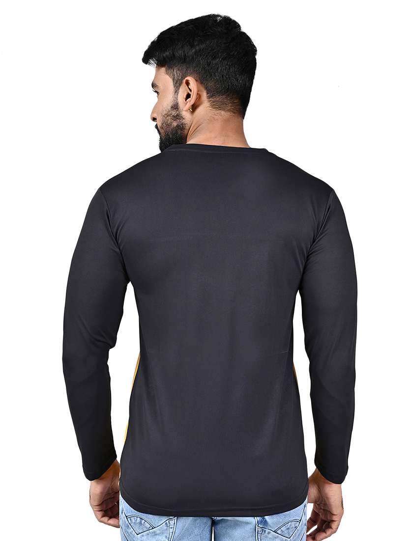 men color block long sleeve slim fit t-shirt - 22299326 -  Standard Image - 1
