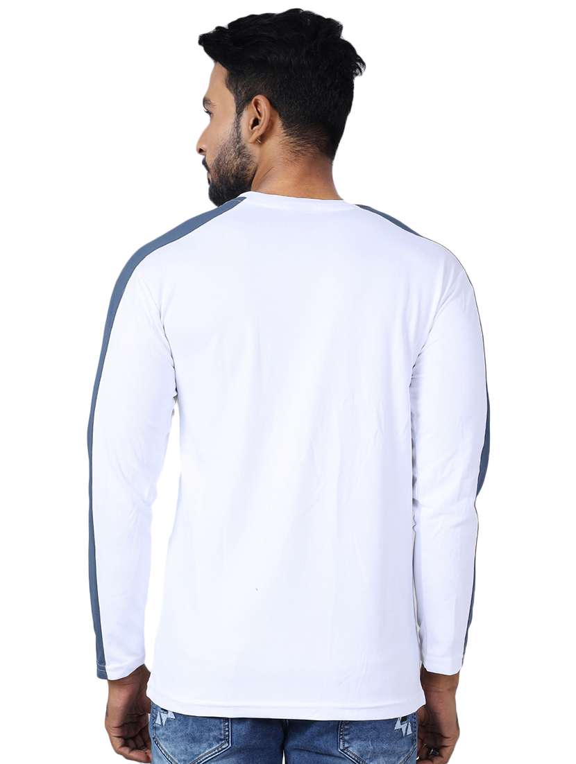 men color block long sleeve slim fit t-shirt - 22299329 -  Standard Image - 1