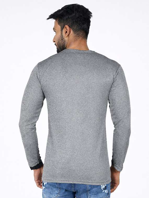 men textured long sleeve slim fit t-shirt - 22299331 -  Standard Image - 1