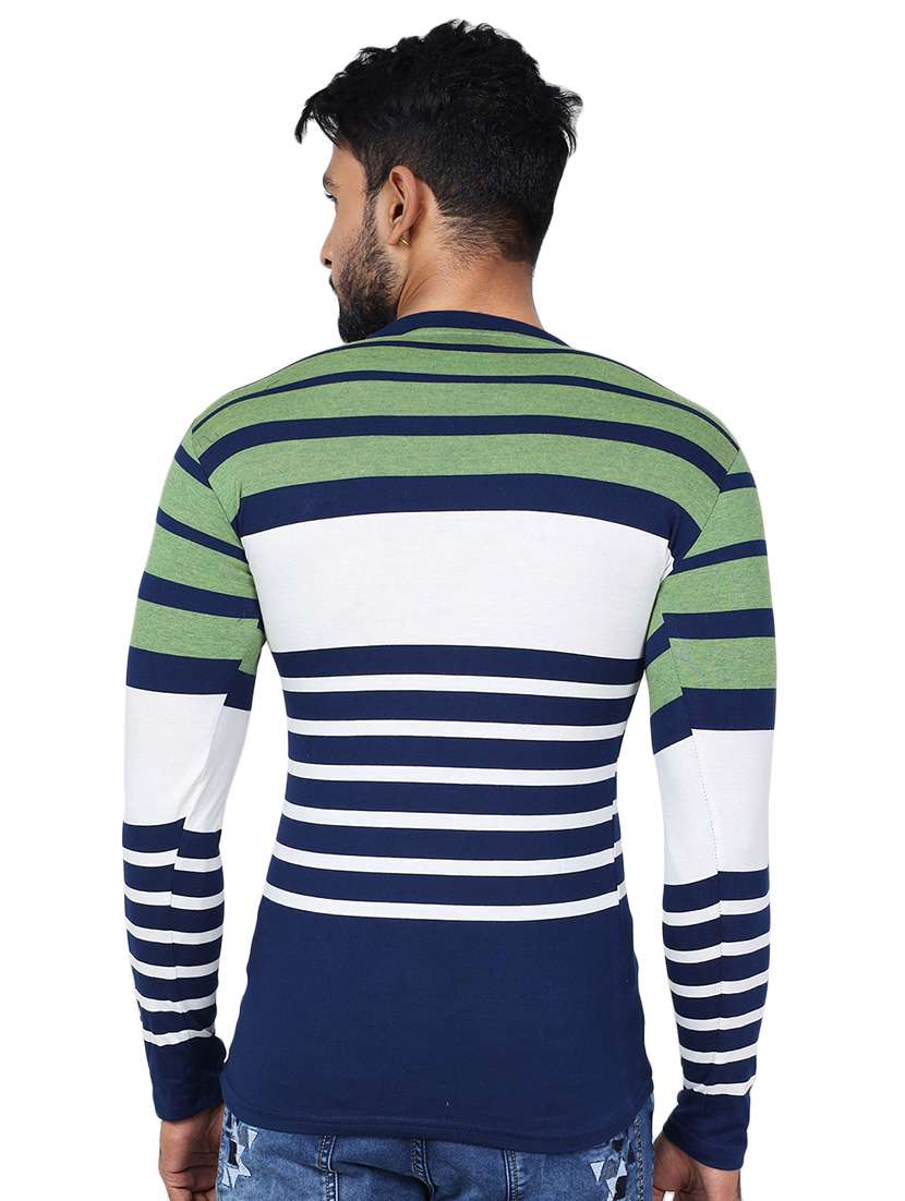 men striped long sleeve slim fit t-shirt - 22299353 -  Standard Image - 1