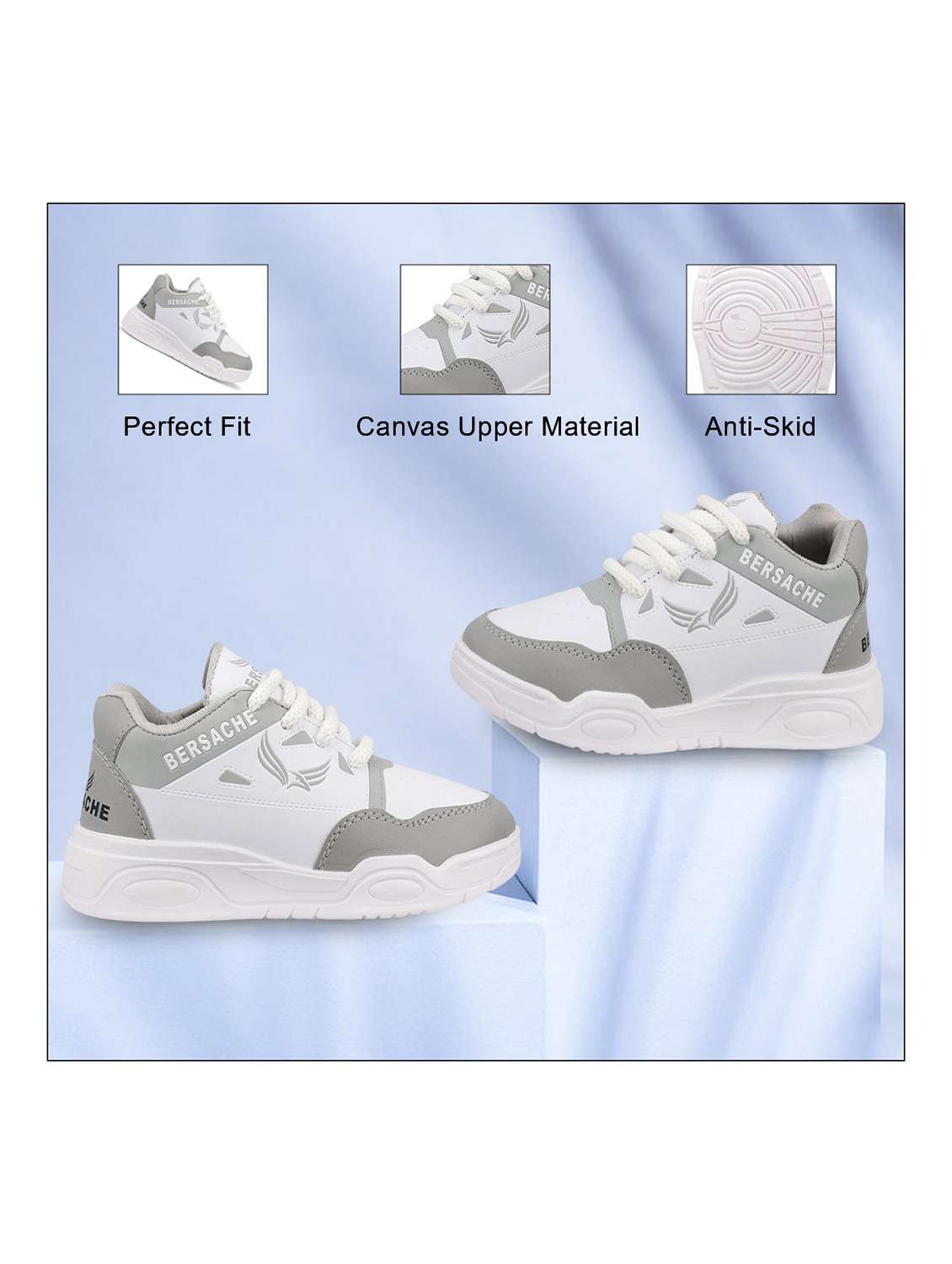 boys color blocked lace up sneakers - 22299366 -  Standard Image - 4