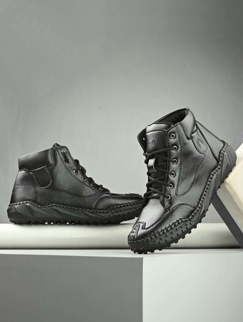 men black lace up boot - 22299455 -  Standard Image - 1