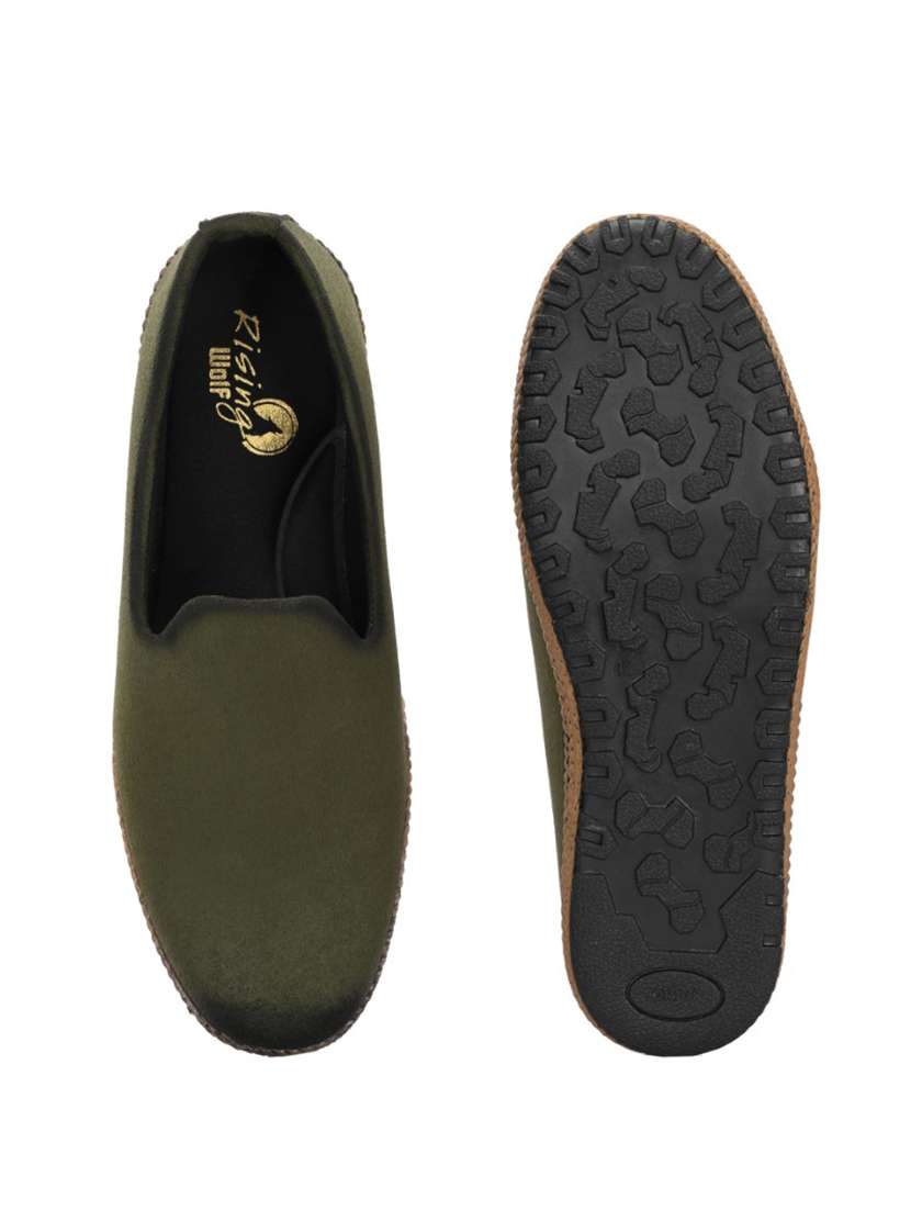 men olive slip on loafer - 22299462 -  Standard Image - 4