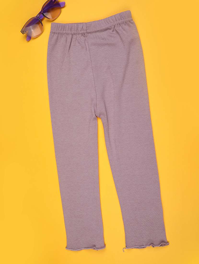 girls solid mid rise legging - 22299602 -  Standard Image - 1