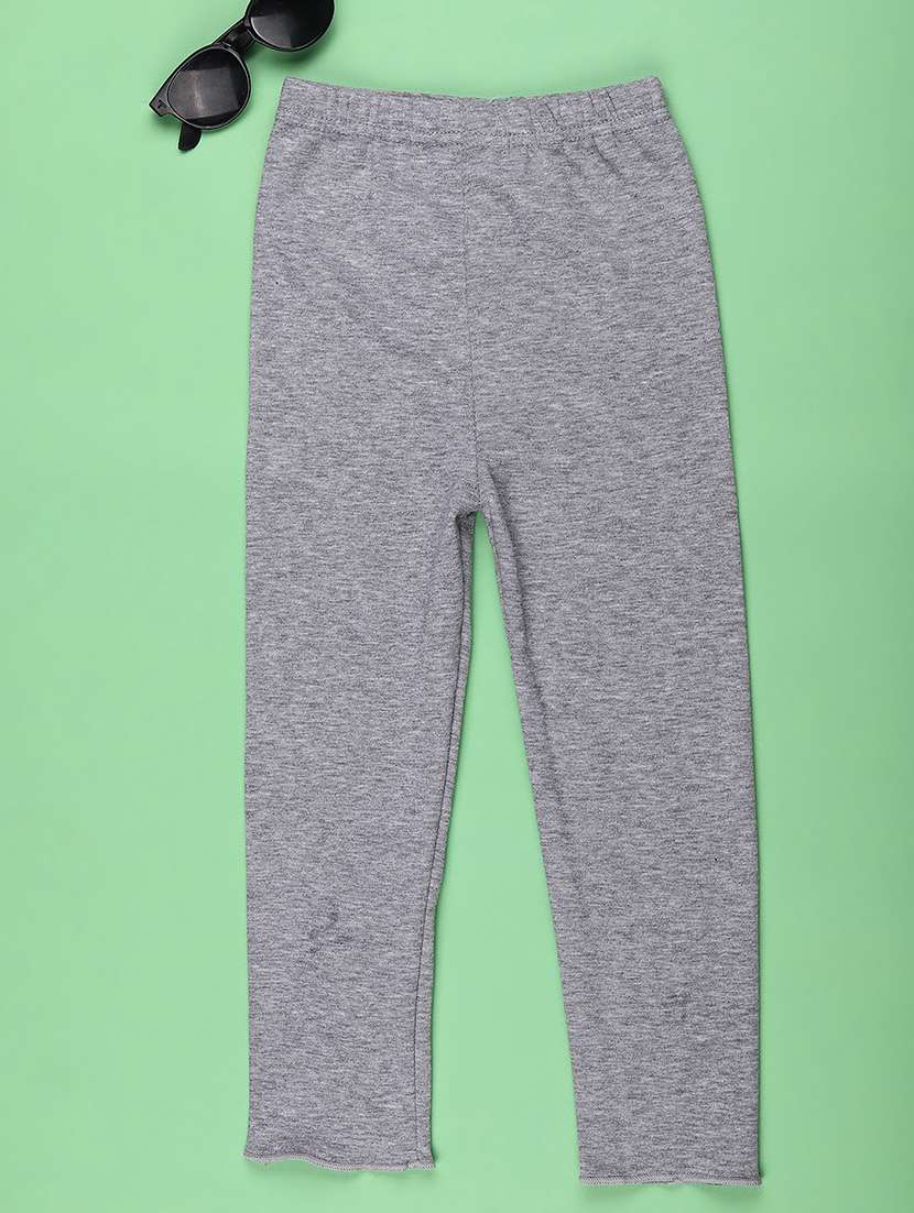 girls solid mid rise legging - 22299604 -  Standard Image - 1