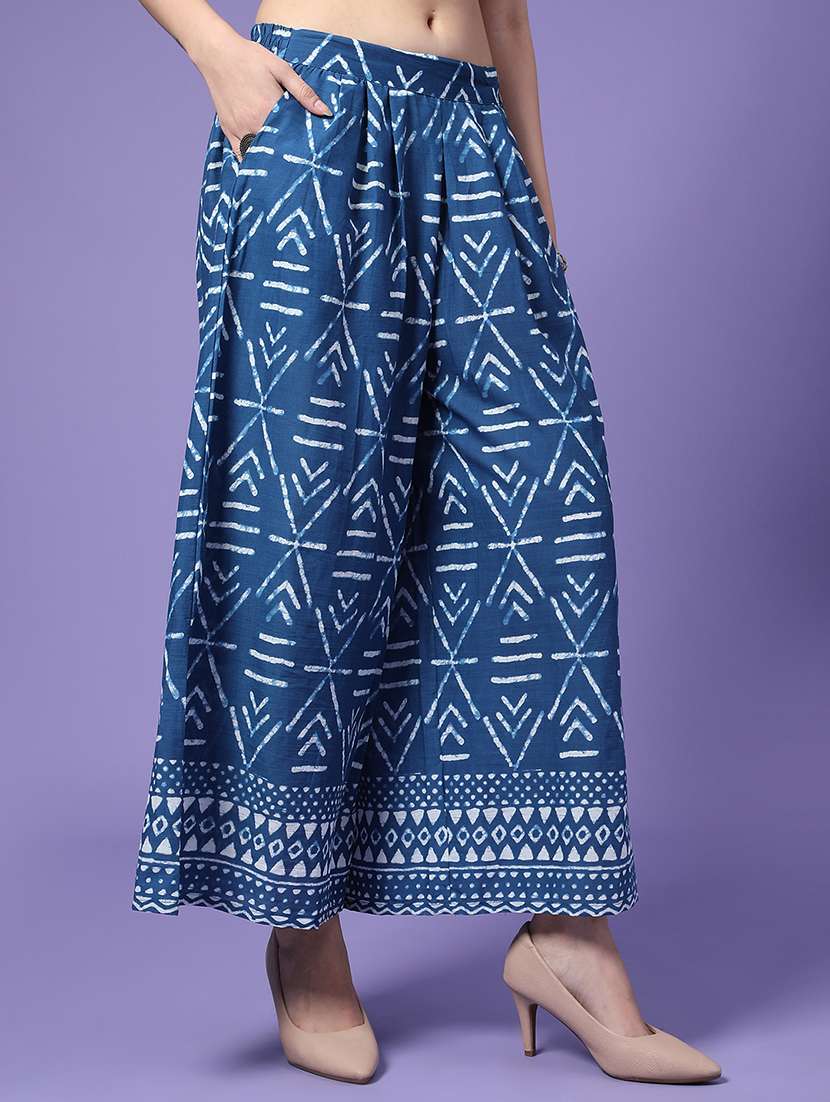 women printed mid rise flared maxi skirt - 22299612 -  Standard Image - 1