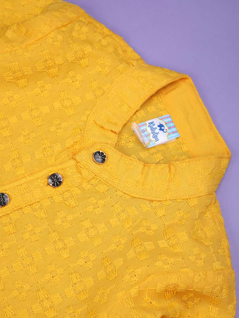 boys embroidered kurta and pyjama set - 22299630 -  Standard Image - 4