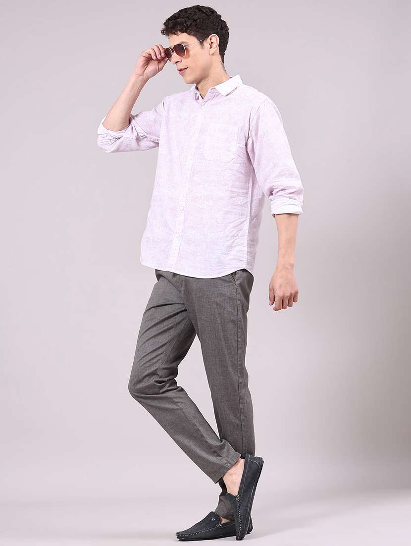 men solid mid rise chinos casual trouser - 22299718 -  Standard Image - 4