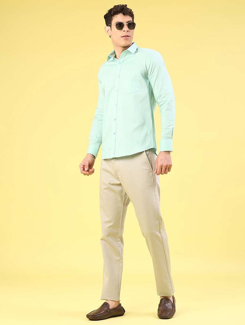 men solid mid rise chinos casual trouser - 22299730 -  Standard Image - 4