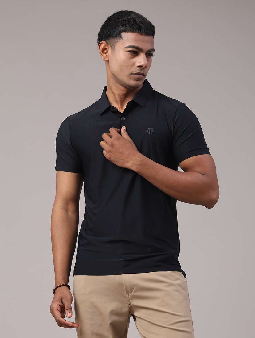men solid short sleeve polo t-shirt - 22299828 -  Standard Image - 1