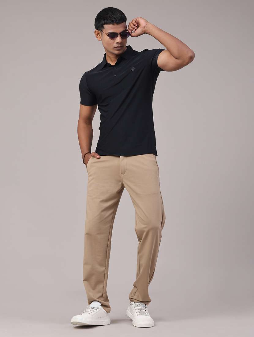 men solid short sleeve polo t-shirt - 22299828 -  Standard Image - 4