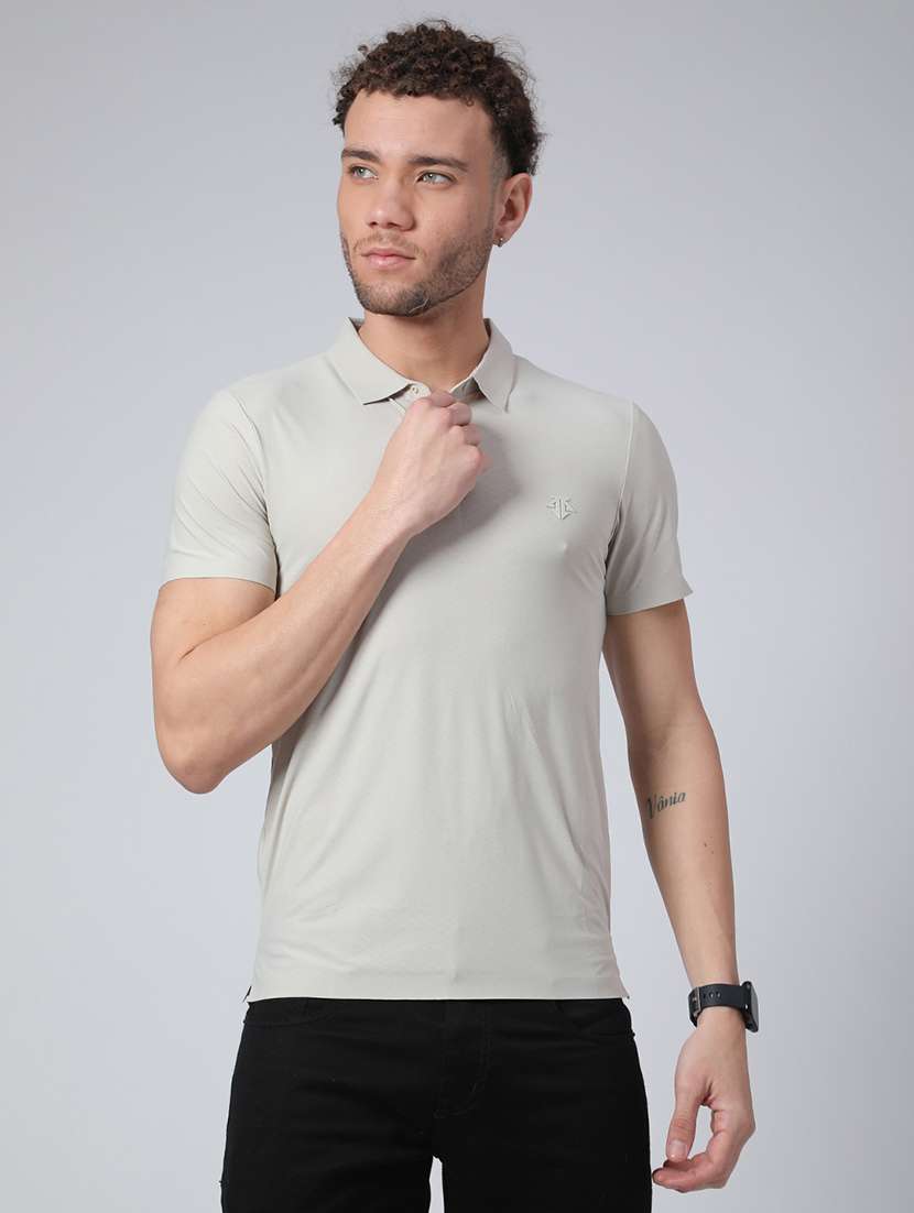 men solid short sleeve polo t-shirt - 22299829 -  Standard Image - 1