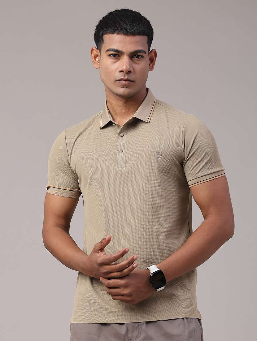 men solid short sleeve polo t-shirt - 22299830 -  Standard Image - 1