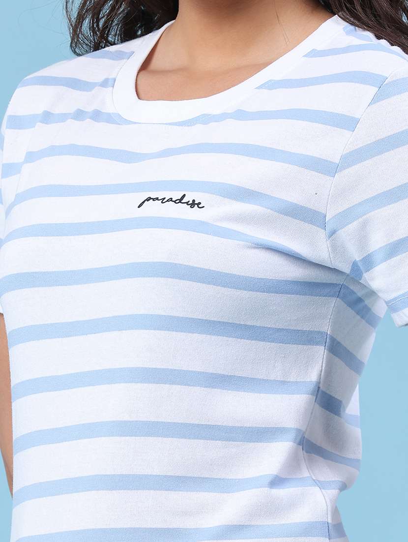 women printed round neck t-shirt - 22299936 -  Standard Image - 1