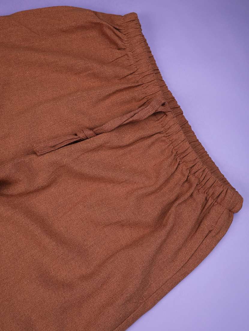 kids brown cotton palazzo trouser - 22299973 -  Standard Image - 4