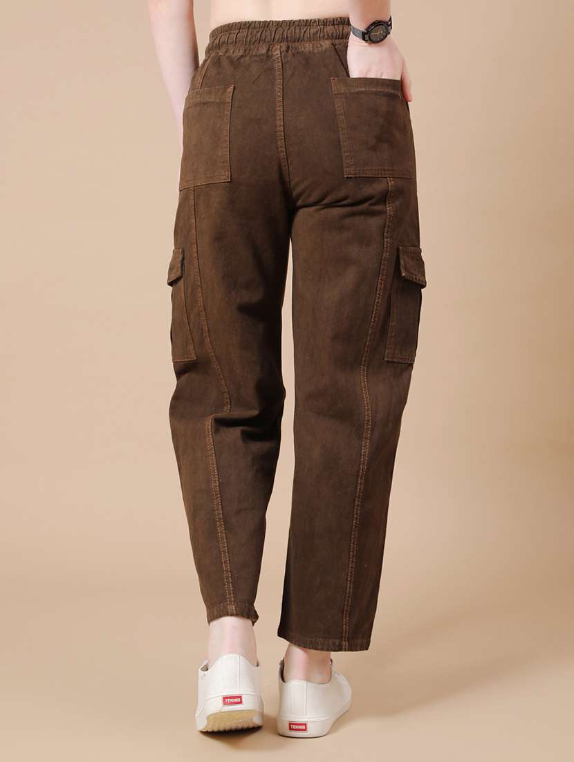 brown cotton cargos - 22300011 -  Standard Image - 4