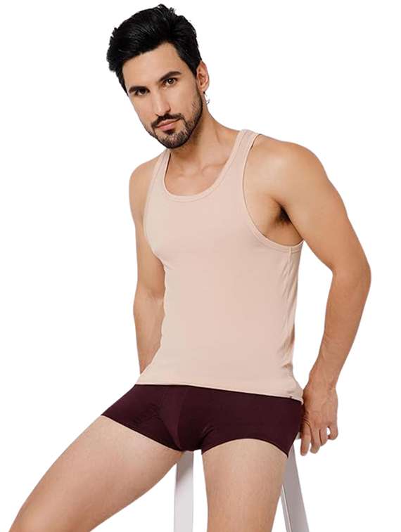 men pack of 3 solid sleeveless vest - 22300030 -  Standard Image - 1